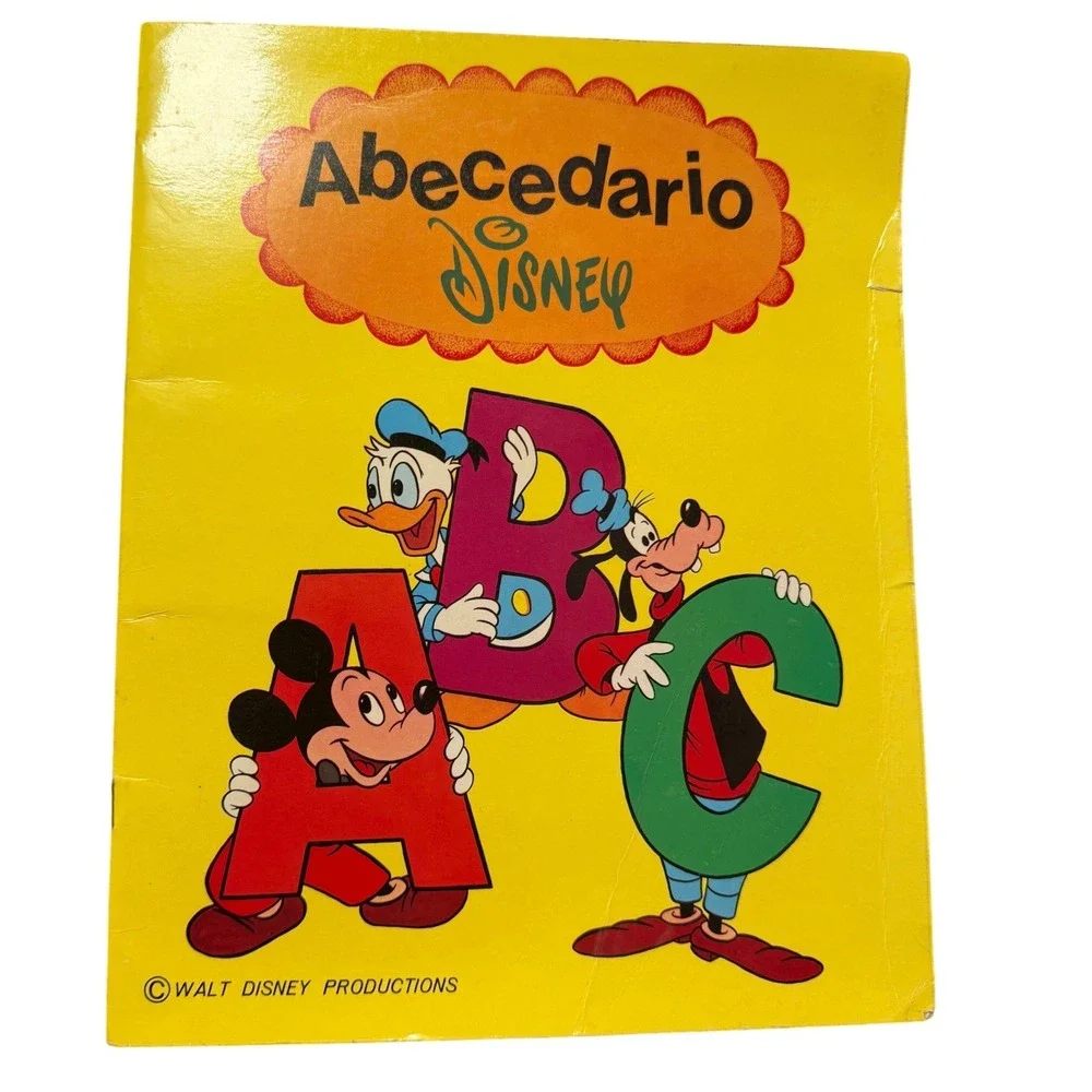 Rare Find!‎ Abecedario Disney Spanish Alphabet Book Ediciones Susaeta Spain 1971